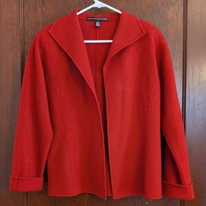 Linda Allard Ellen Tracy Embroidered Wool Shacket